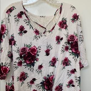 White floral blouse